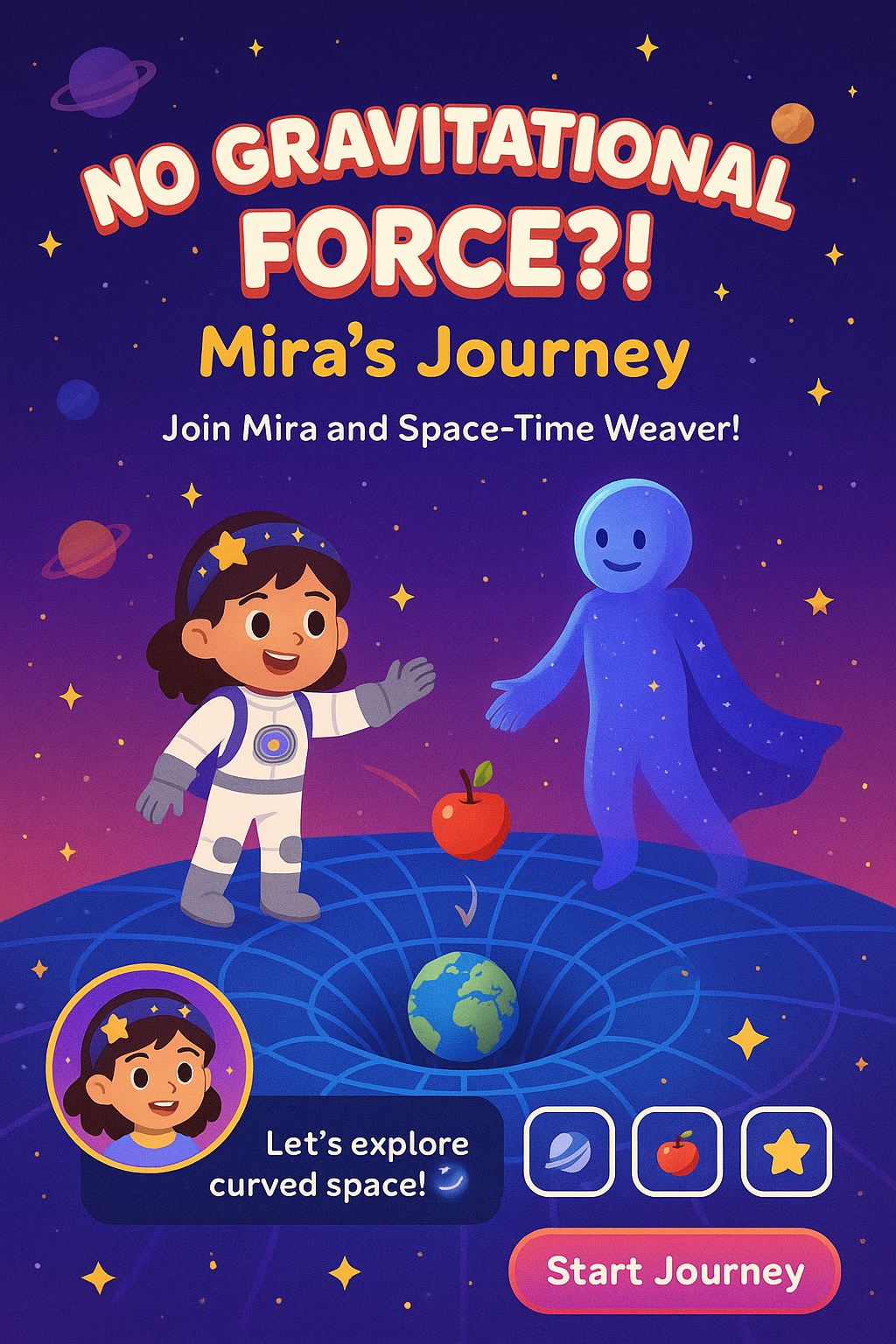 Mira’s Journey Through Curved Space